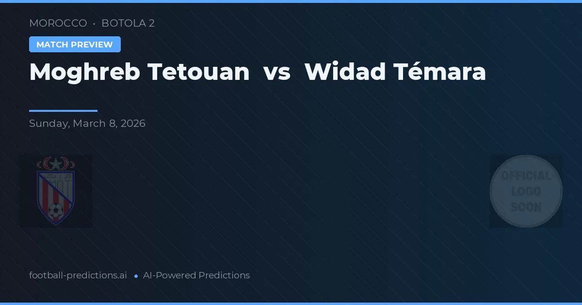 Moghreb Tetouan vs Widad Témara — prognóstico e prévia do jogo