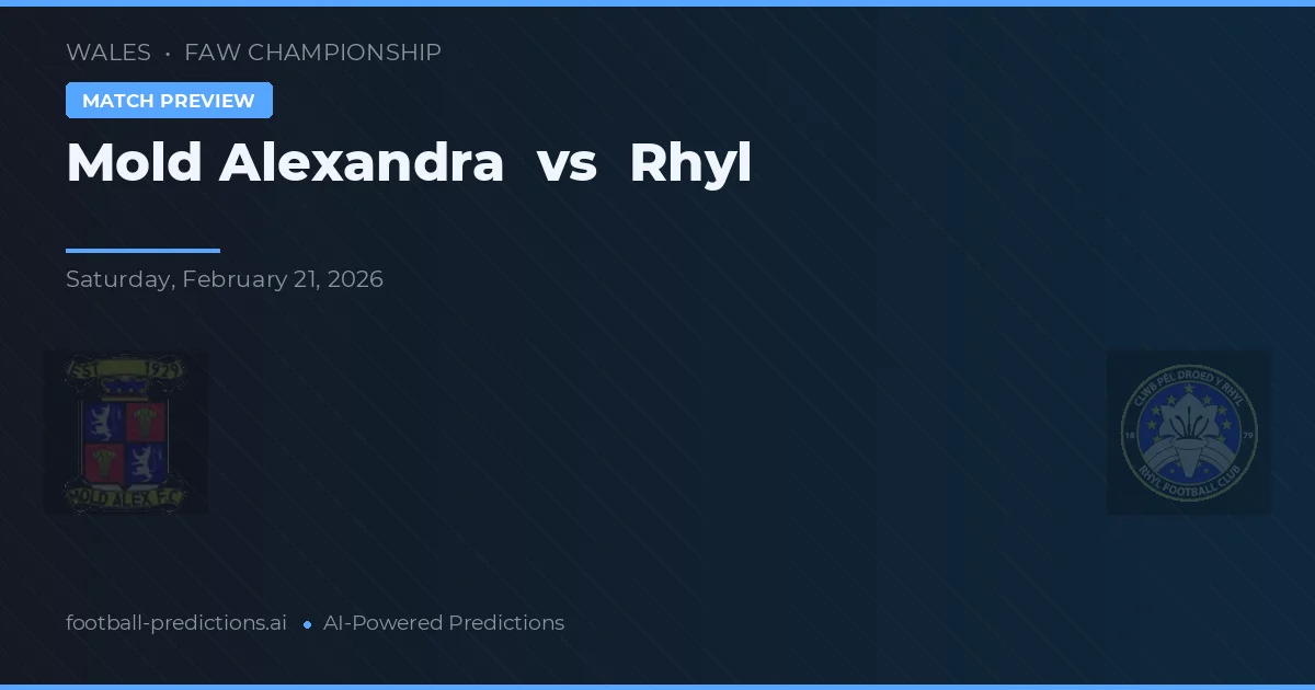 Mold Alexandra vs Rhyl — prognóstico e prévia do jogo