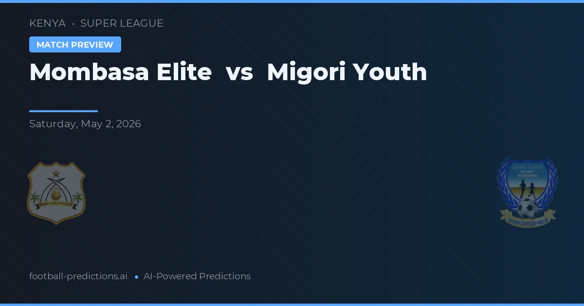 Mombasa Elite vs Migori Youth — prognóstico e prévia do jogo