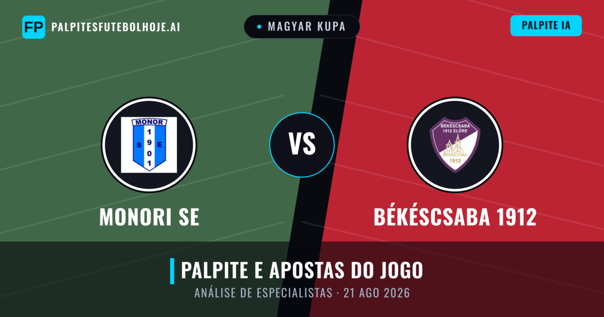Monori SE vs Békéscsaba 1912 — prognóstico e prévia do jogo