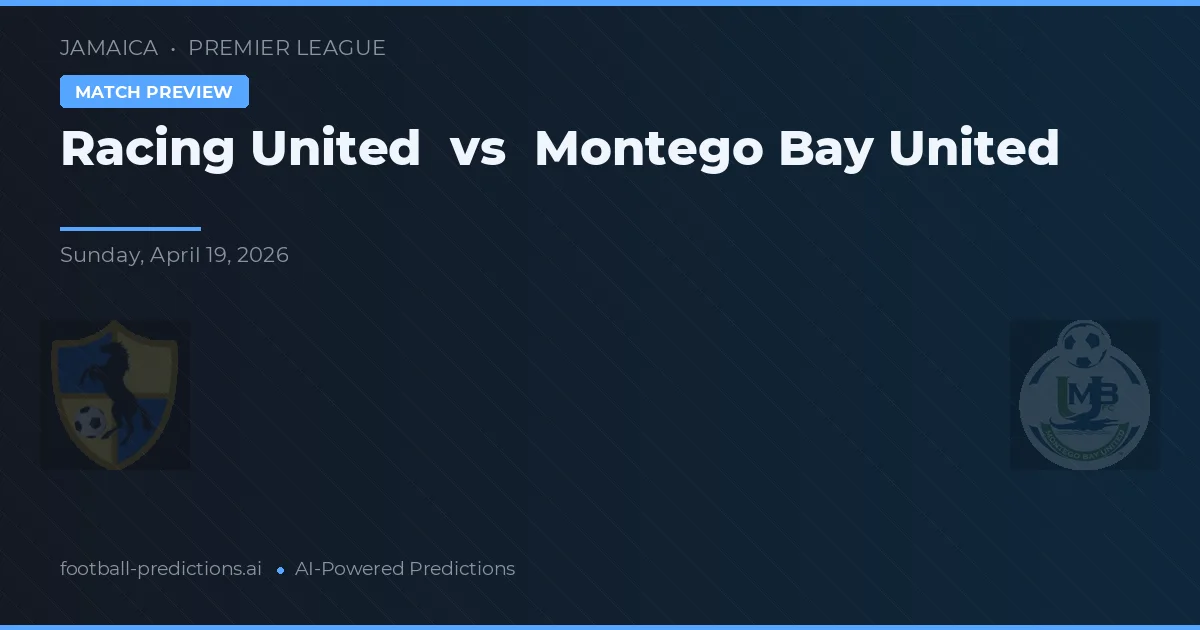 Montego Bay United vs Racing United — prognóstico e prévia do jogo