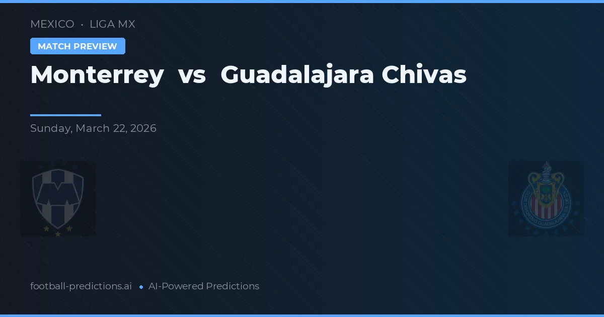 Monterrey vs Chivas Guadalajara — prognóstico e prévia do jogo