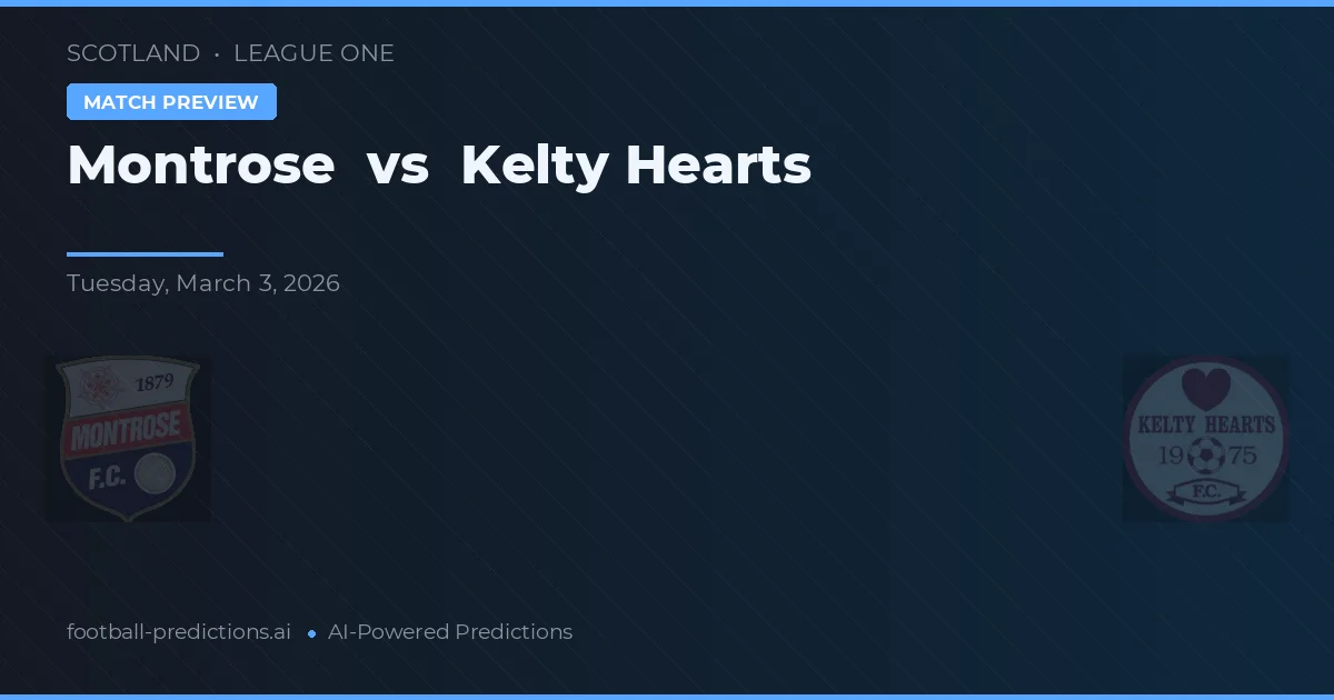 Montrose vs Kelty Hearts — prognóstico e prévia do jogo