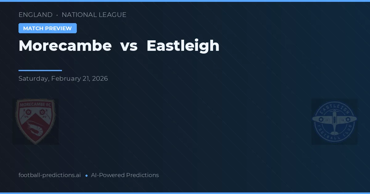 Morecambe vs Eastleigh — prognóstico e prévia do jogo