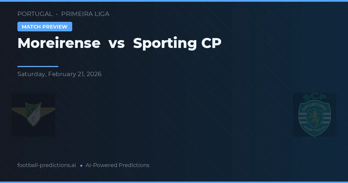 Moreirense vs Sporting CP — prognóstico e prévia do jogo