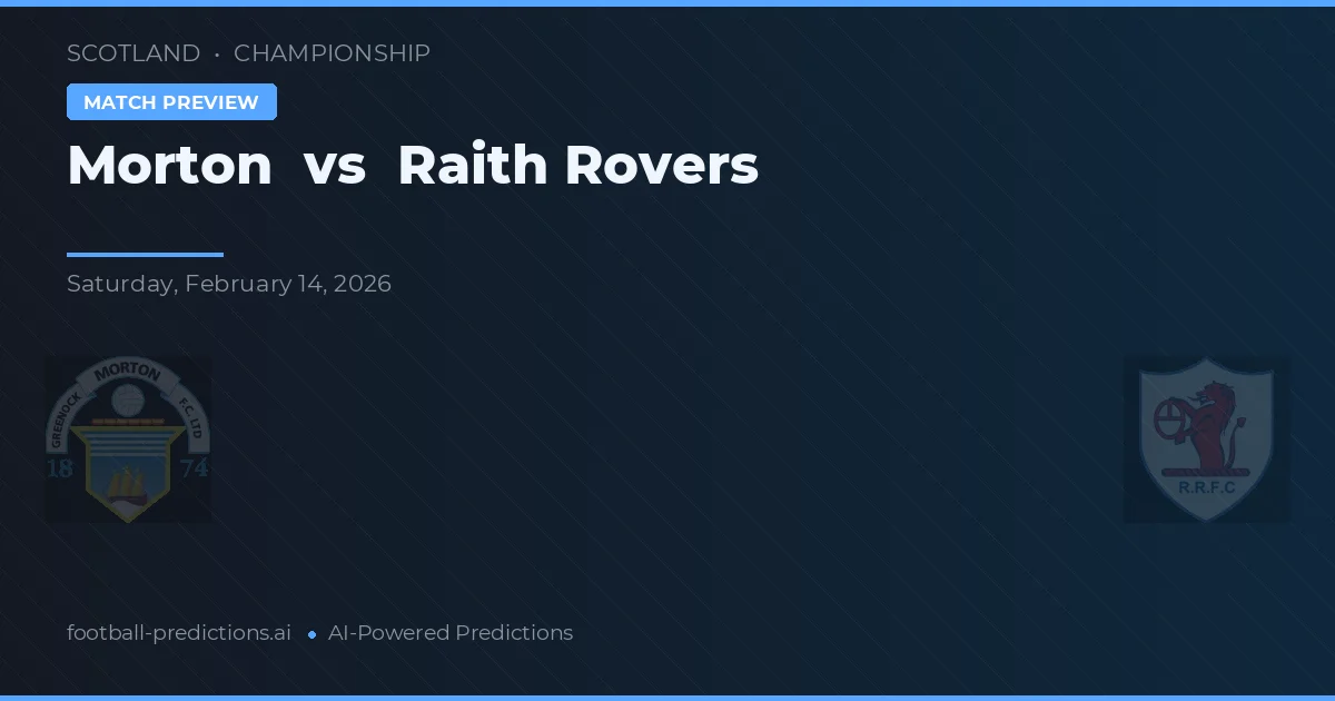 Morton vs Raith Rovers — prognóstico e prévia do jogo