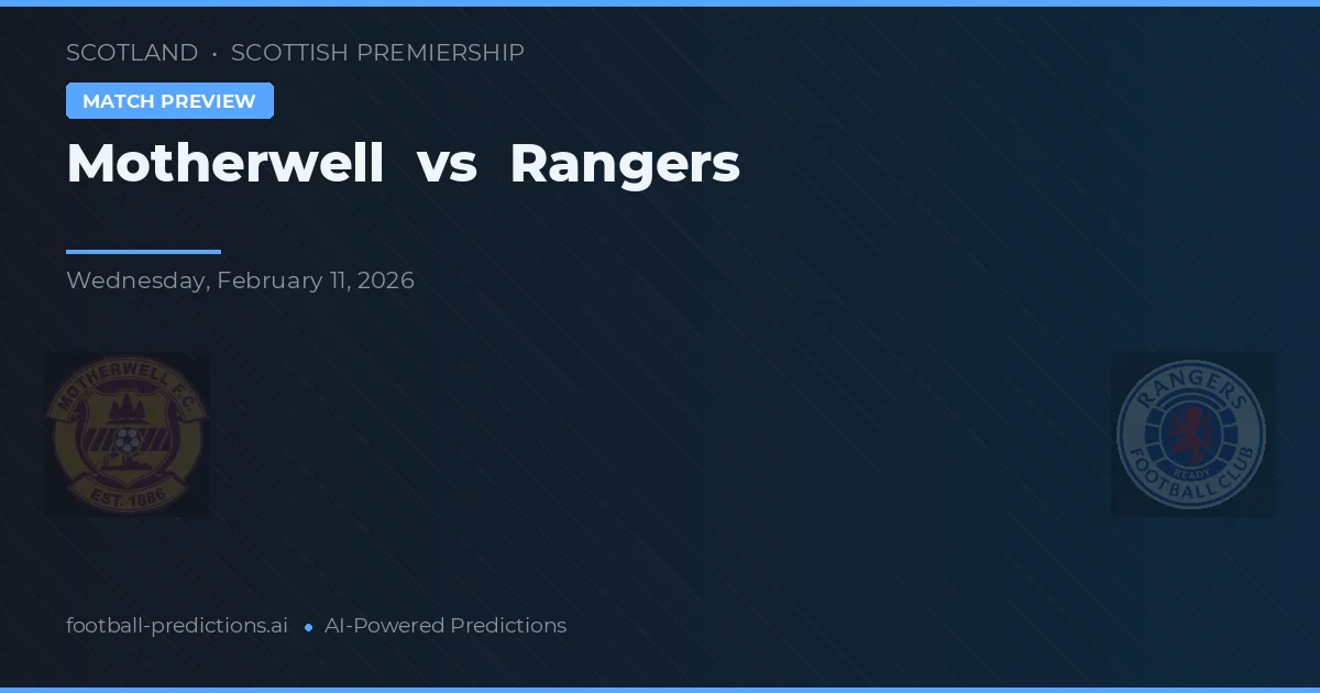 Motherwell vs Rangers — prognóstico e prévia do jogo