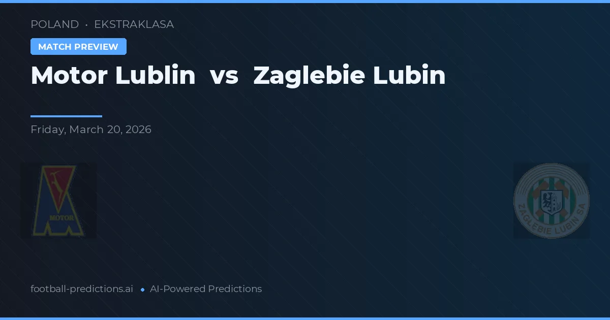 Motor Lublin vs Zagłębie Lubin — prognóstico e prévia do jogo