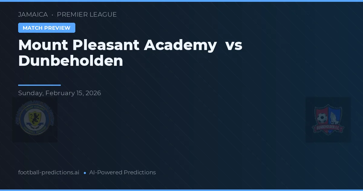 Mount Pleasant Academy vs Dunbeholden — prognóstico e prévia do jogo