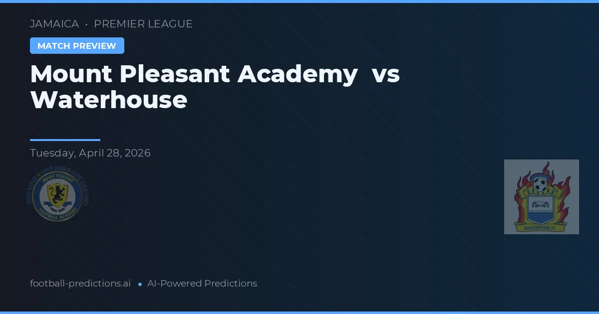 Mount Pleasant Academy vs Waterhouse — prognóstico e prévia do jogo