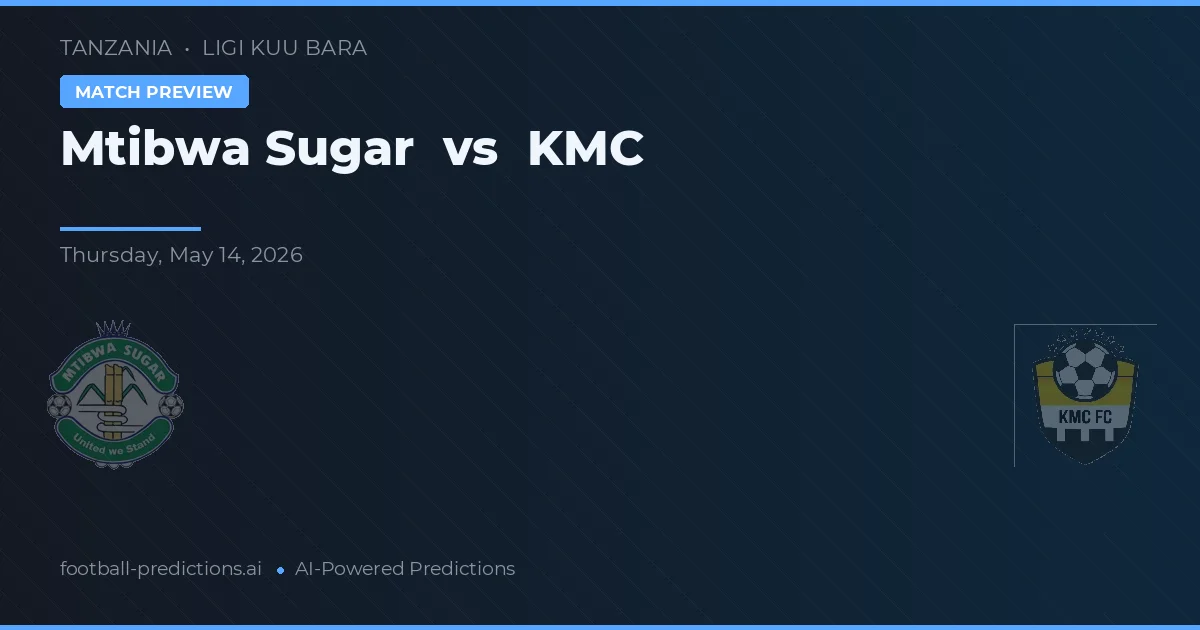 Mtibwa Sugar vs KMC — prognóstico e prévia do jogo