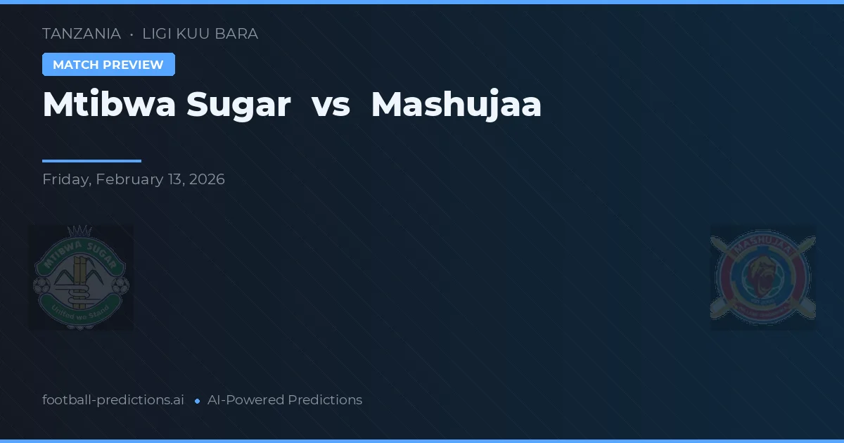 Mtibwa Sugar vs Mashujaa — prognóstico e prévia do jogo
