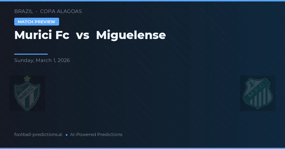 Murici FC vs Miguelense — prognóstico e prévia do jogo