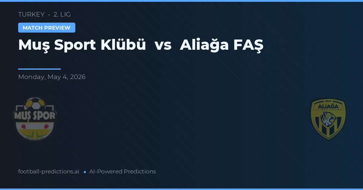 Muç Menderesspor vs Alaşa FAŞ — prognóstico e prévia do jogo