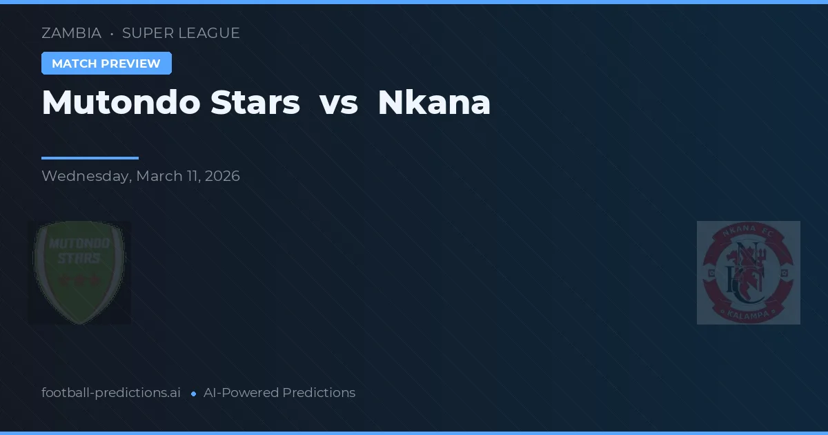 Mutondo Stars vs Nkana — prognóstico e prévia do jogo