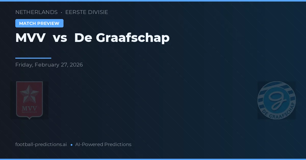 MVV vs De Graafschap — prognóstico e prévia do jogo