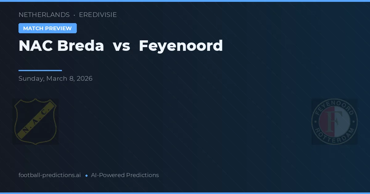 NAC Breda vs Feyenoord — prognóstico e prévia do jogo