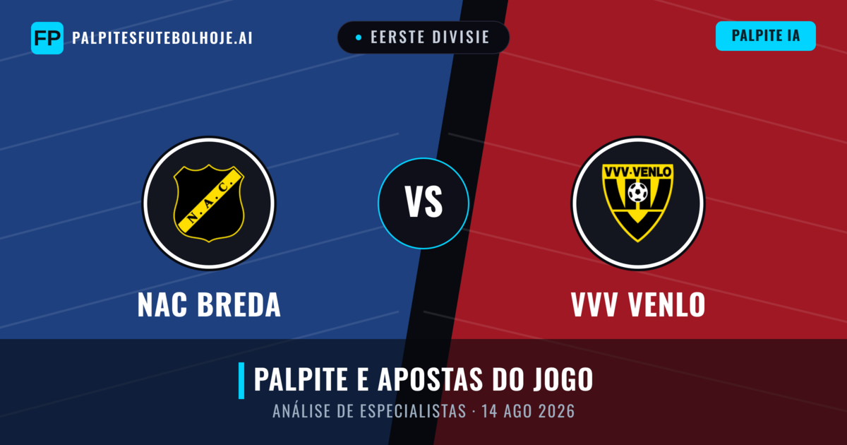 NAC Breda vs VVV Venlo — prognóstico e prévia do jogo