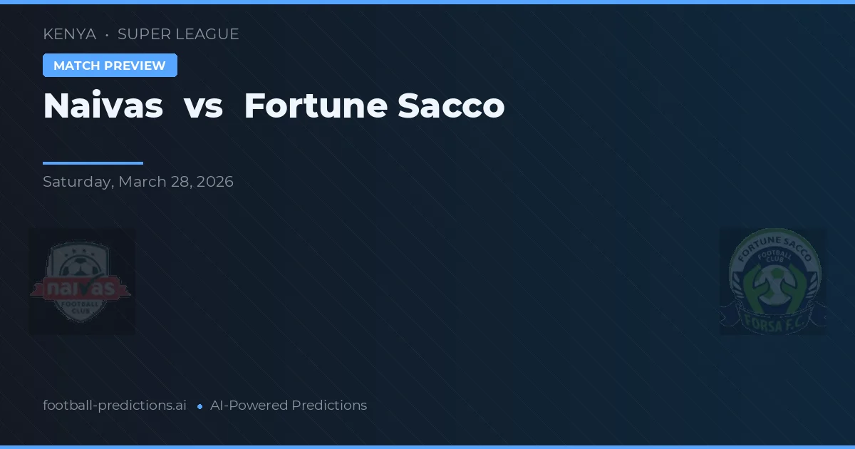 Naivas vs Fortune Sacco — prognóstico e prévia do jogo