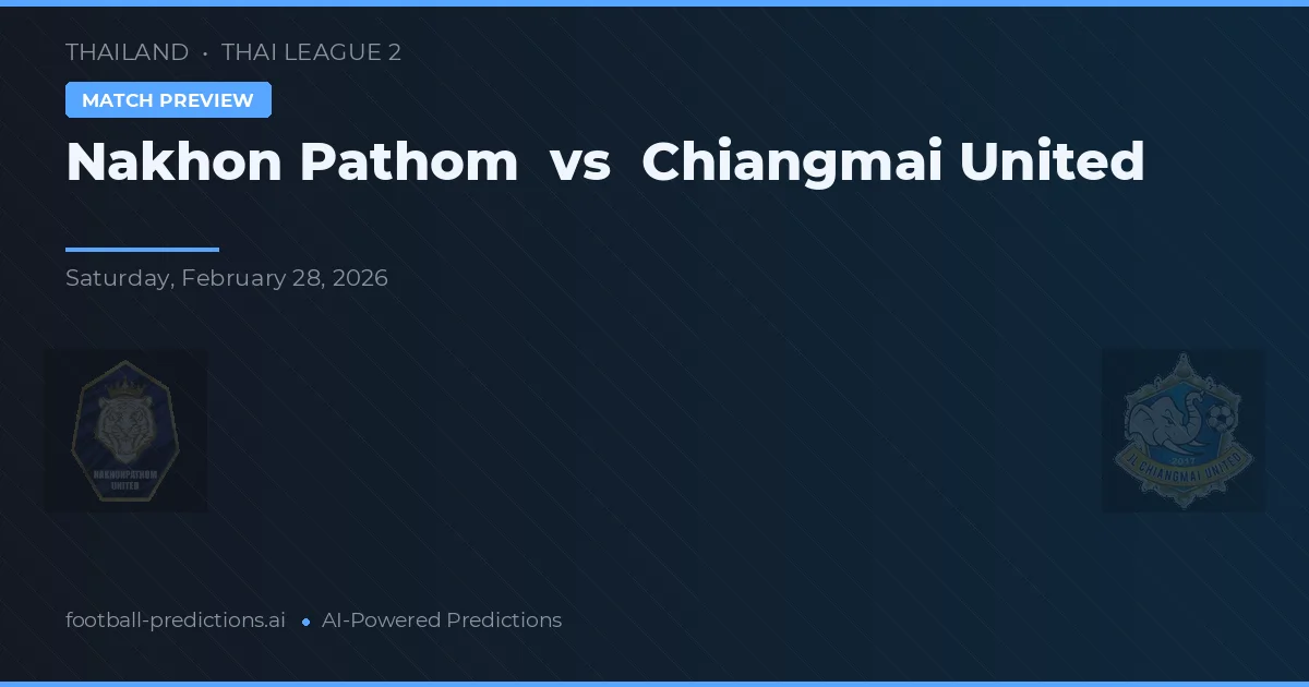 Nakhon Pathom vs Chiangmai United — prognóstico e prévia do jogo