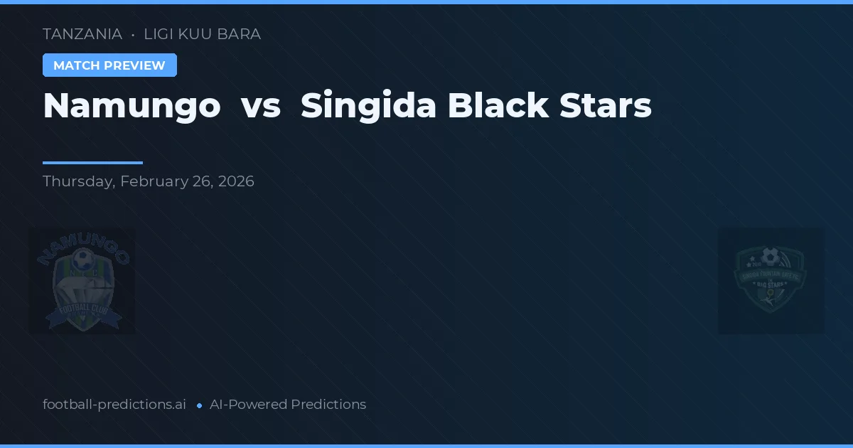 Namungo vs Singida Black Stars — prognóstico e prévia do jogo