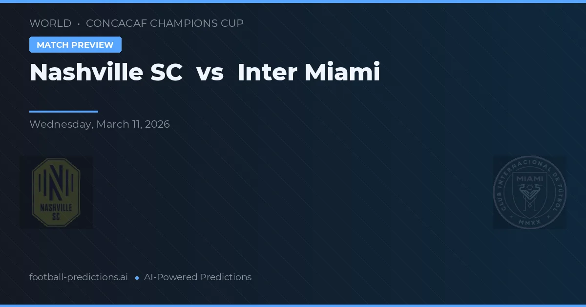 Nashville SC vs Inter Miami — prognóstico e prévia do jogo
