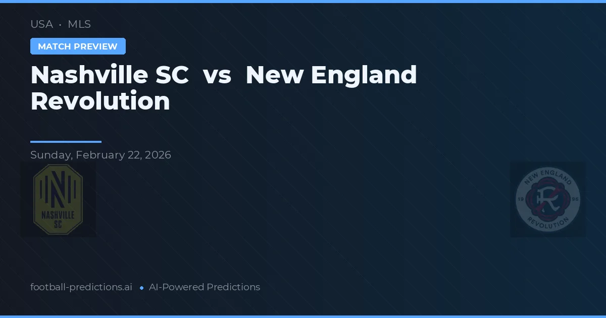 Nashville SC vs New England Revolution — prognóstico e prévia do jogo