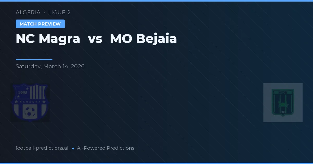 NC Magra vs MO Bejaia — prognóstico e prévia do jogo