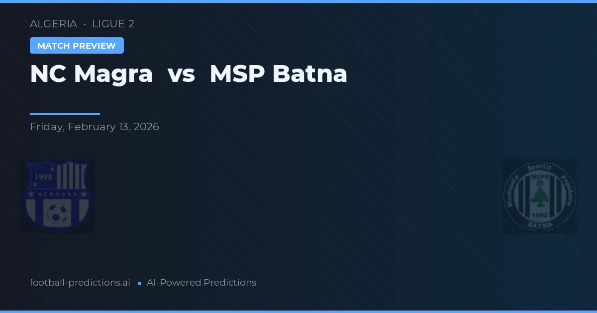 NC Magra vs MSP Batna — prognóstico e prévia do jogo