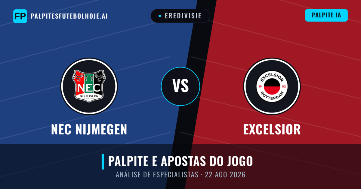 NEC Nijmegen vs Excelsior — prognóstico e prévia do jogo