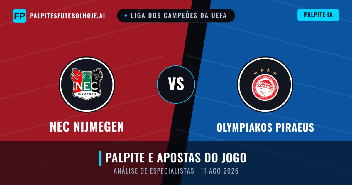 NEC Nijmegen vs Olympiakos Piraeus — prognóstico e prévia do jogo