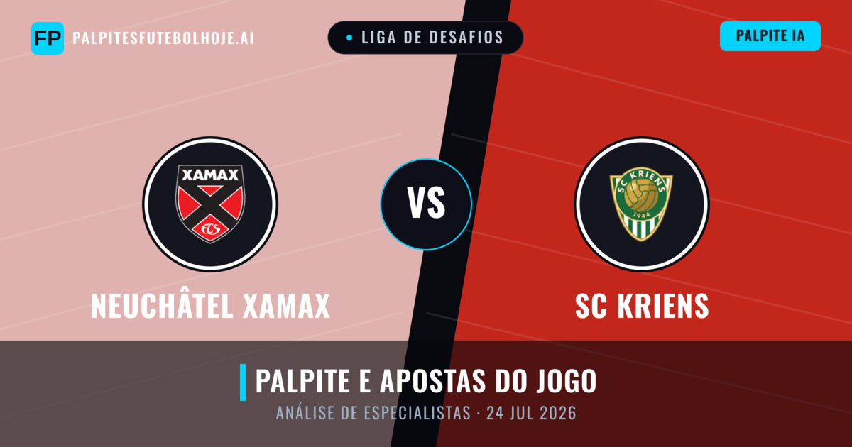 Neuchâtel Xamax vs SC Kriens — prognóstico e prévia do jogo