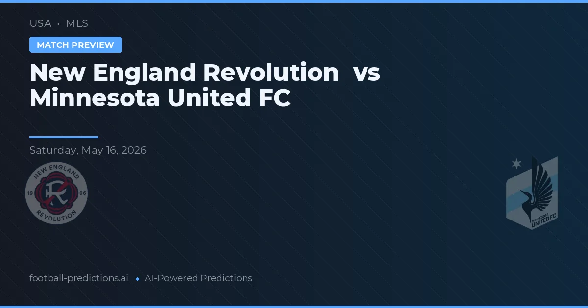 New England Revolution vs Minnesota United FC — prognóstico e prévia do jogo
