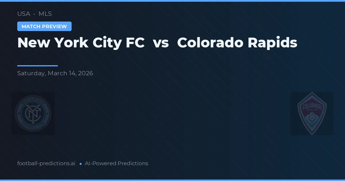 New York City FC vs Colorado Rapids — prognóstico e prévia do jogo