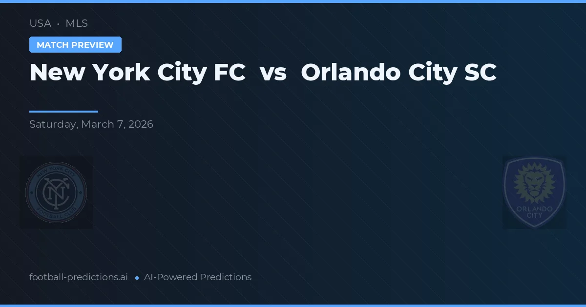 New York City FC vs Orlando City SC — prognóstico e prévia do jogo