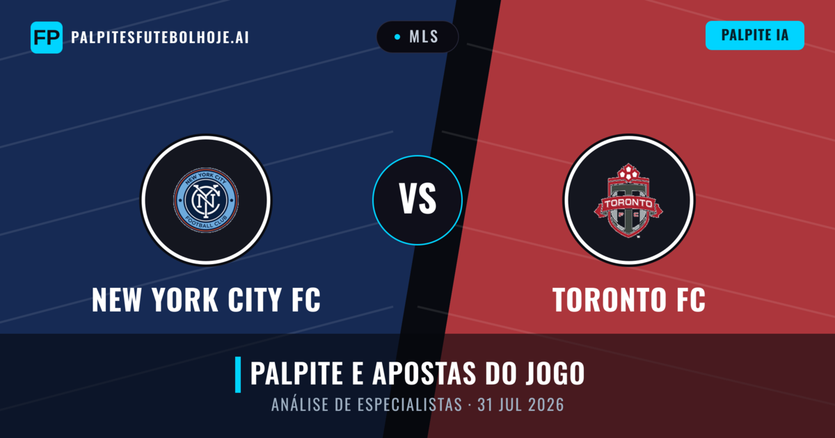 New York City FC vs Toronto FC — prognóstico e prévia do jogo