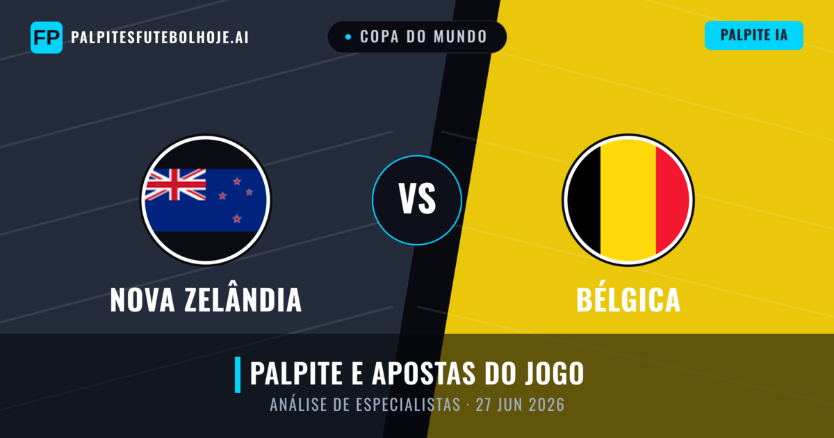 Nova Zelândia vs Bélgica — prognóstico e prévia do jogo