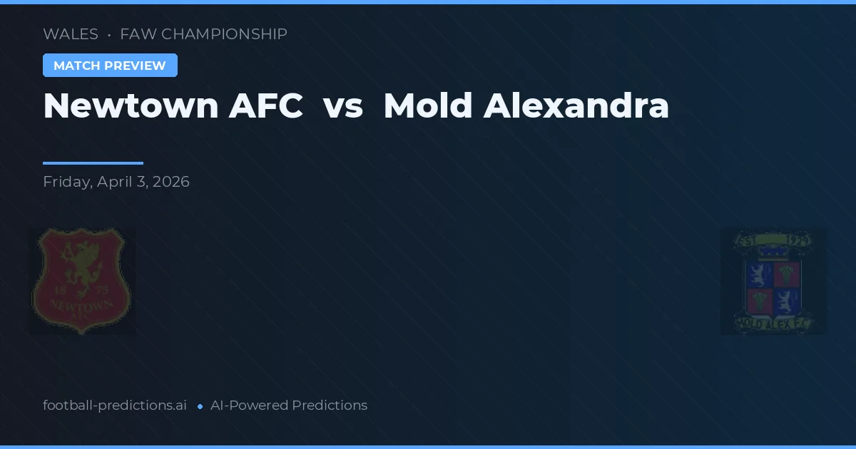 Newtown AFC vs Mold Alexandra — prognóstico e prévia do jogo