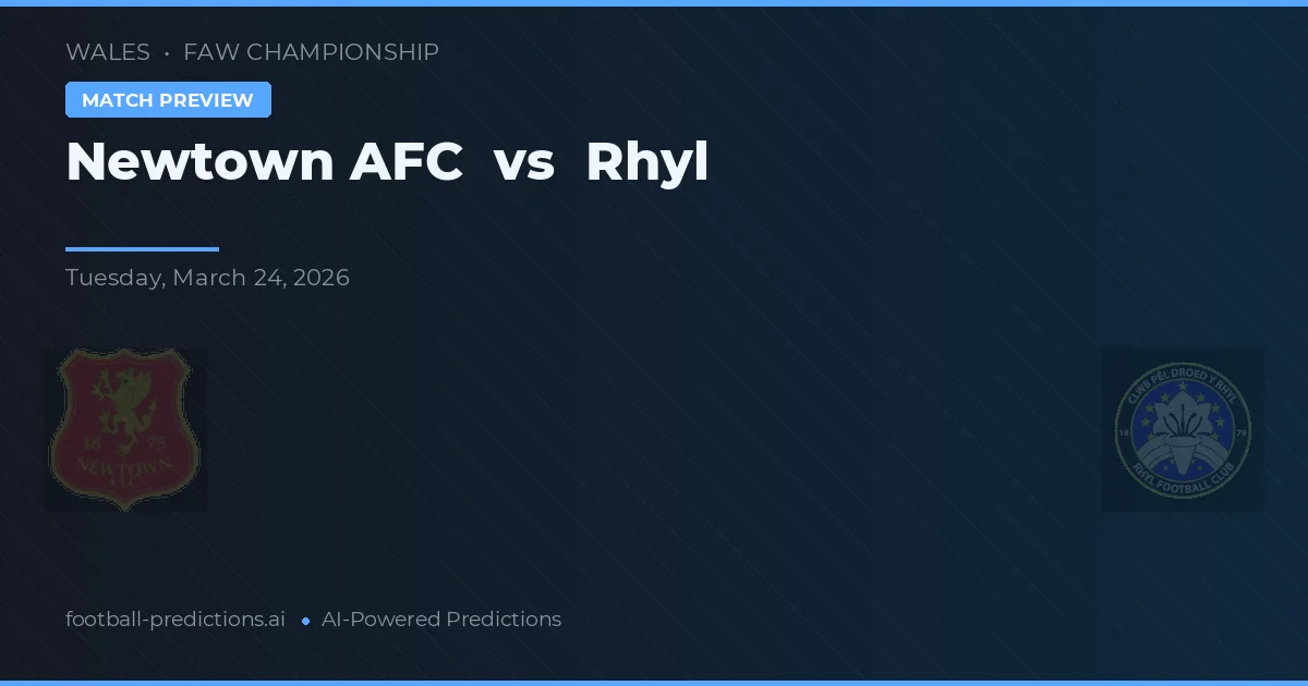 Newtown AFC vs Rhyl — prognóstico e prévia do jogo