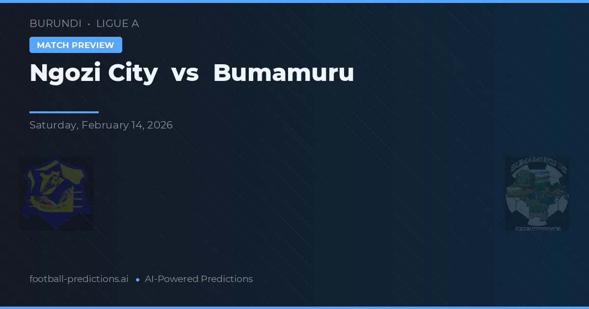 Cidade de Ngozi vs Bumamuru — prognóstico e prévia do jogo