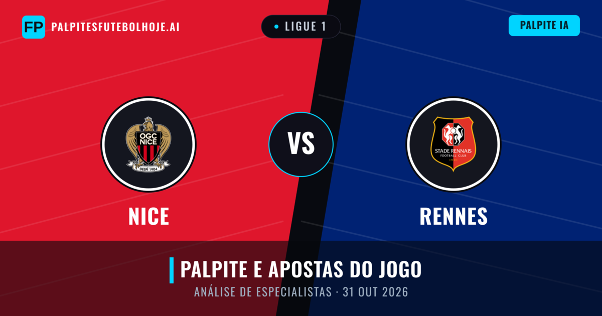Nice vs Rennes — prognóstico e prévia do jogo