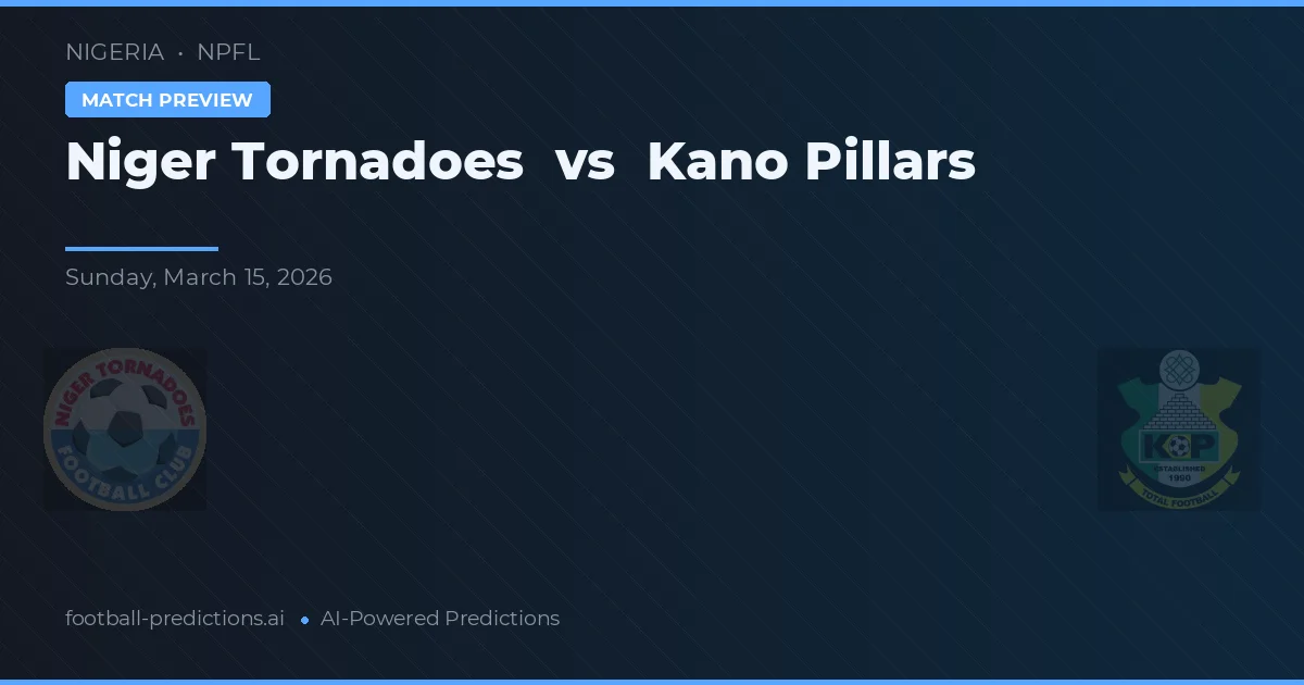 Niger Tornadoes vs Kano Pillars — prognóstico e prévia do jogo