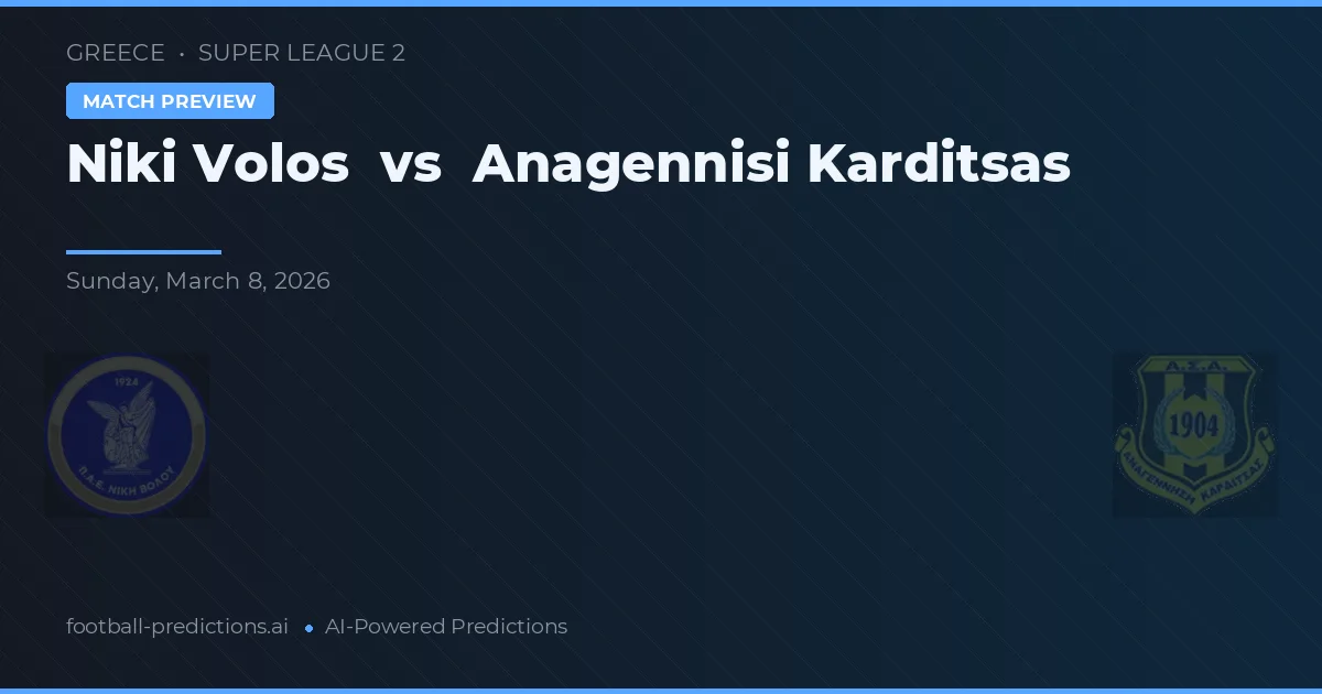 Niki Volos vs Anagennisi Karditsa — prognóstico e prévia do jogo