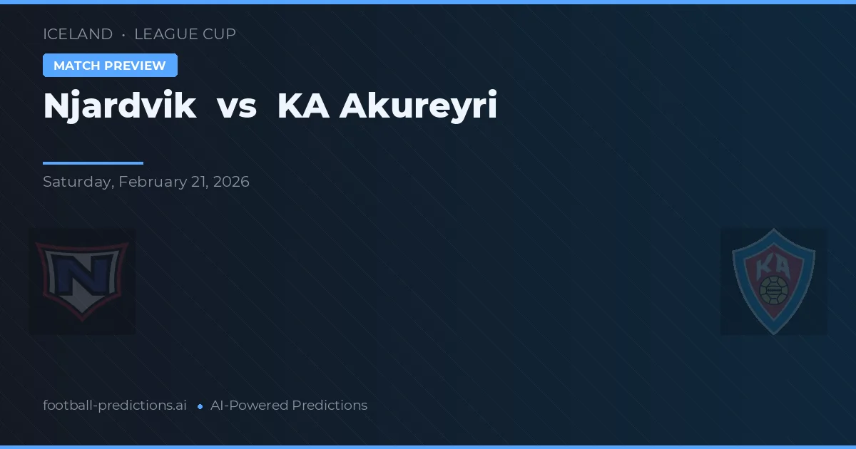 Njardvík vs KA Akureyri — prognóstico e prévia do jogo