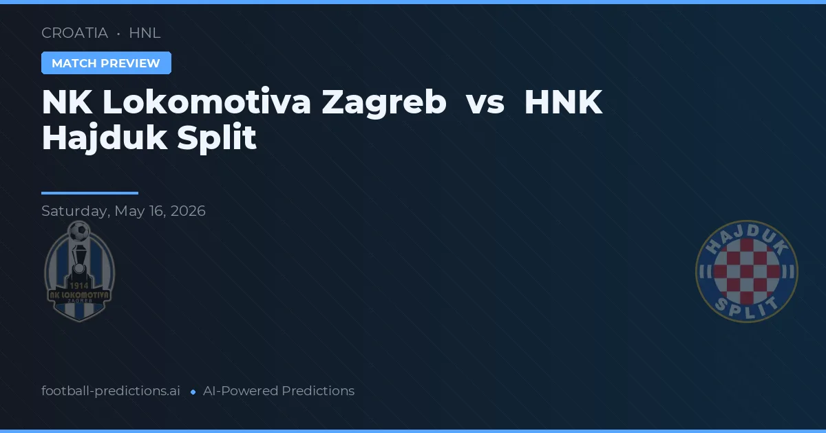 NK Lokomotiva Zagreb vs Hajduk Split — prognóstico e prévia do jogo