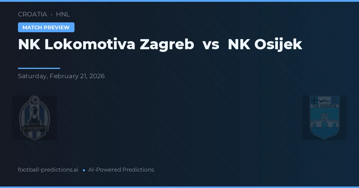 NK Lokomotiva Zagreb vs Osijek — prognóstico e prévia do jogo