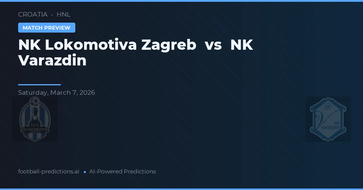 NK Lokomotiva Zagreb vs NK Varaždin — prognóstico e prévia do jogo