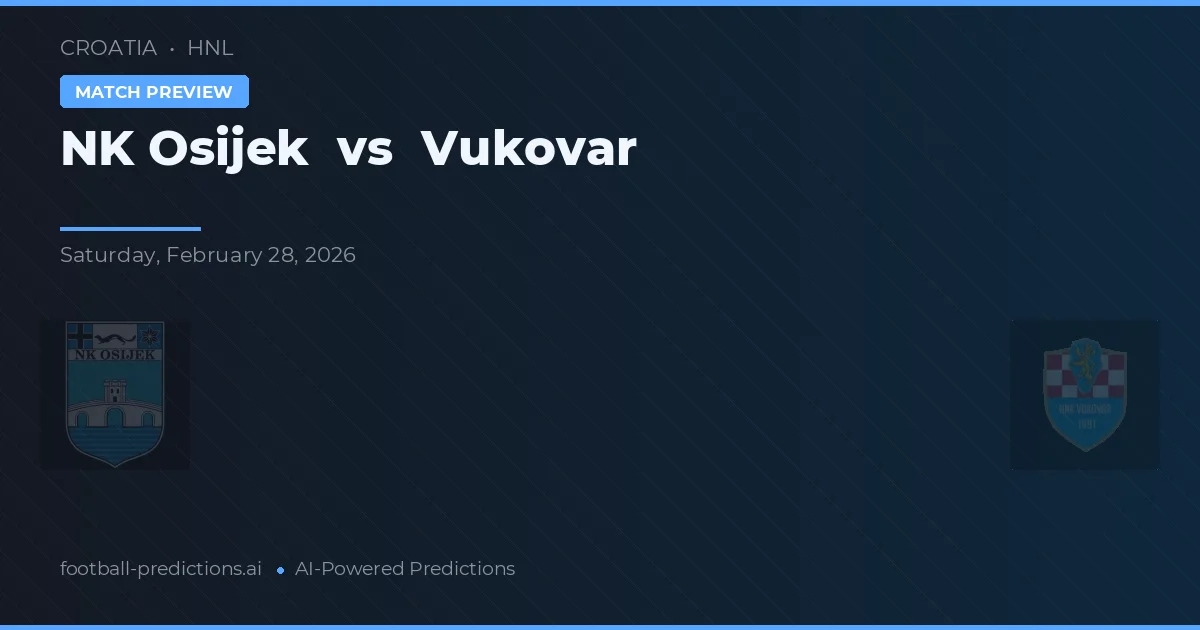 Osijek vs Vukovar — prognóstico e prévia do jogo