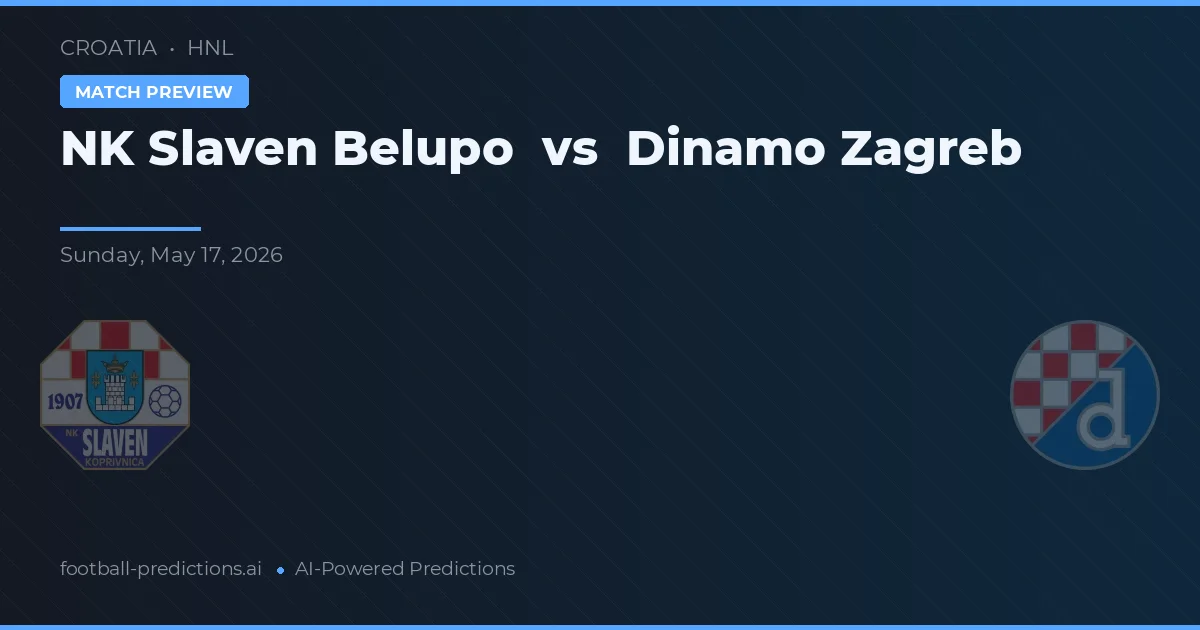 NK Slaven Belupo vs Dinamo Zagreb — prognóstico e prévia do jogo