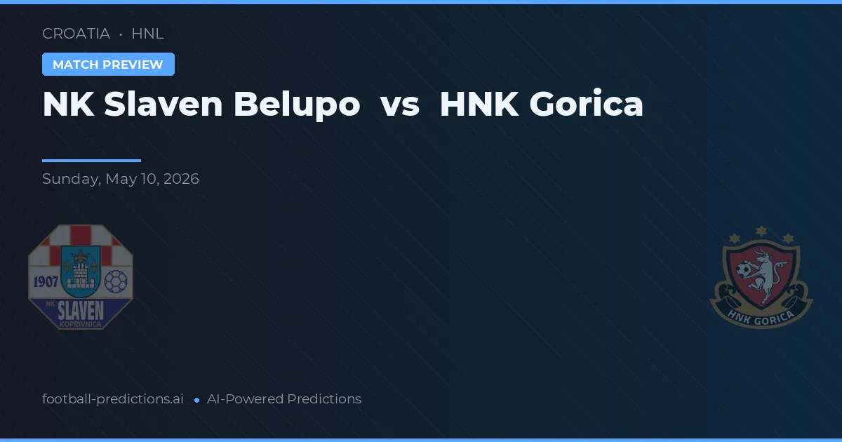 NK Slaven Belupo vs HNK Gorica — prognóstico e prévia do jogo